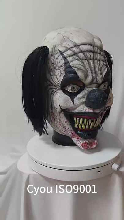 Joker Scary Halloween Latex Mask - Full Head Clown Mask For Adults (Green, One Size, Unisex)
