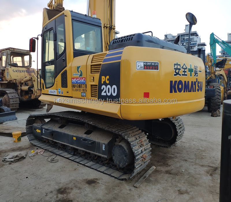Б/у Komatsu PC200-7 экскаваторы на складе в хорошем состоянии для продажи с мощным двигателем/с новыми грузовик Коврик Новый мини-экскаватор