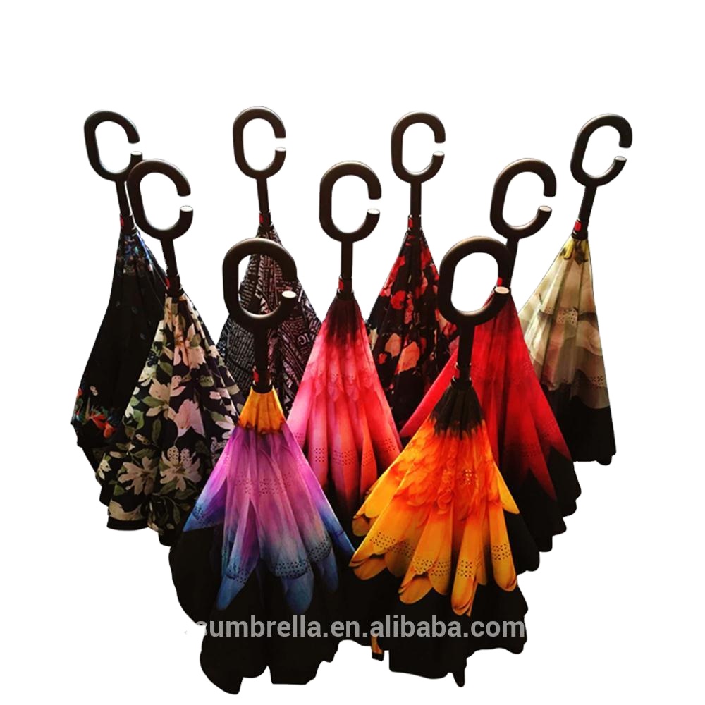 Популярный Зонт с цветочным принтом, индивидуальный зонтик заднего вида