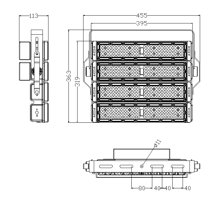 Outdoor 100W one modular Led Flood Lights light for stadium