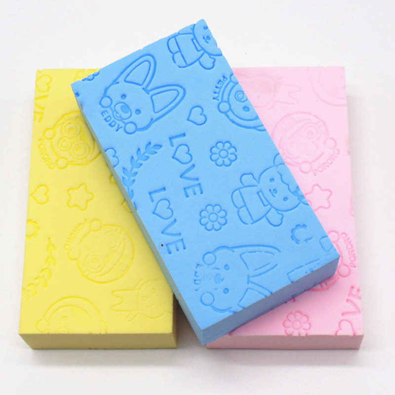 Прямая поставка, высокое качество, мягкая губка для ванны с мультяшным рисунком, щетка для скребка для малышей, младенцев