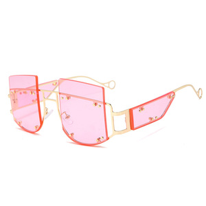Oversized Square Sun Glasses 2019 Fashion UV400 Women Sunglasses Pink