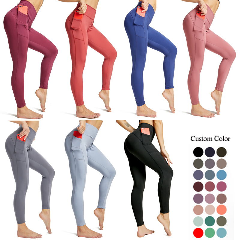 Custom Leggings Women High Waist Soft Yoga Workout Stretch Printed Purple Leaves Stretchy Capris Pants