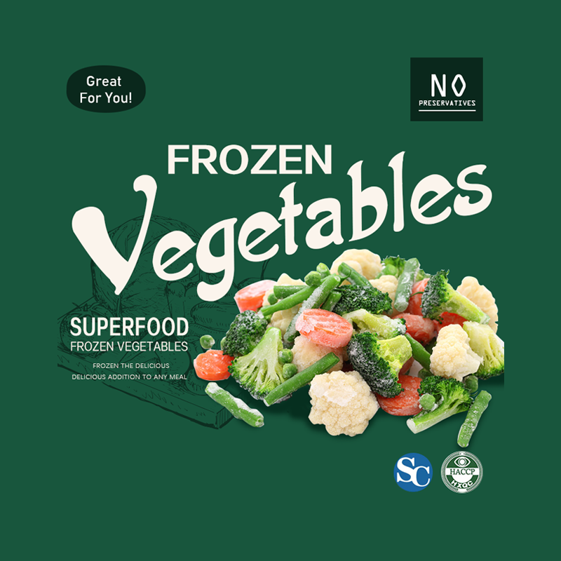 Замороженный iqf смешанный зеленый горох, картофель, сладкая кукуруза, брокколи, окра, капуста, эдамаме, гриб, морковка, тыква, шиитаке, соевая овощная