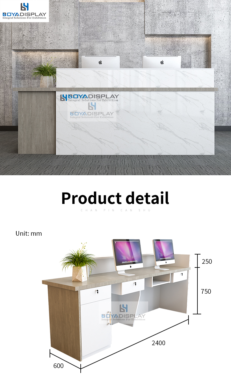 Simple type marble reception desk salon reception office desk front table