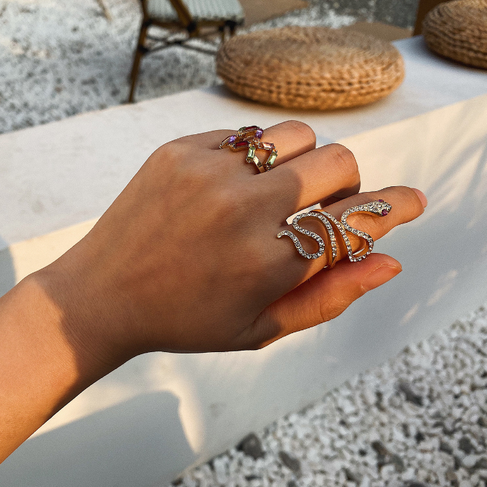 Женское кольцо со змеиной текстурой XG1177 2020