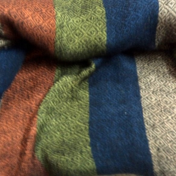 Алмазное плетение, многоцветная льняная толстая ткань, ручная работа