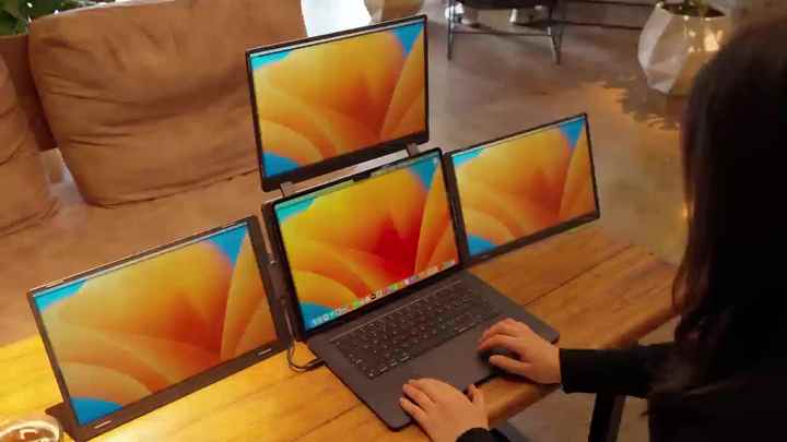 15.6 Inch Wholesale 2026 New 3 Displays Quad Triple Monitor Laptop
