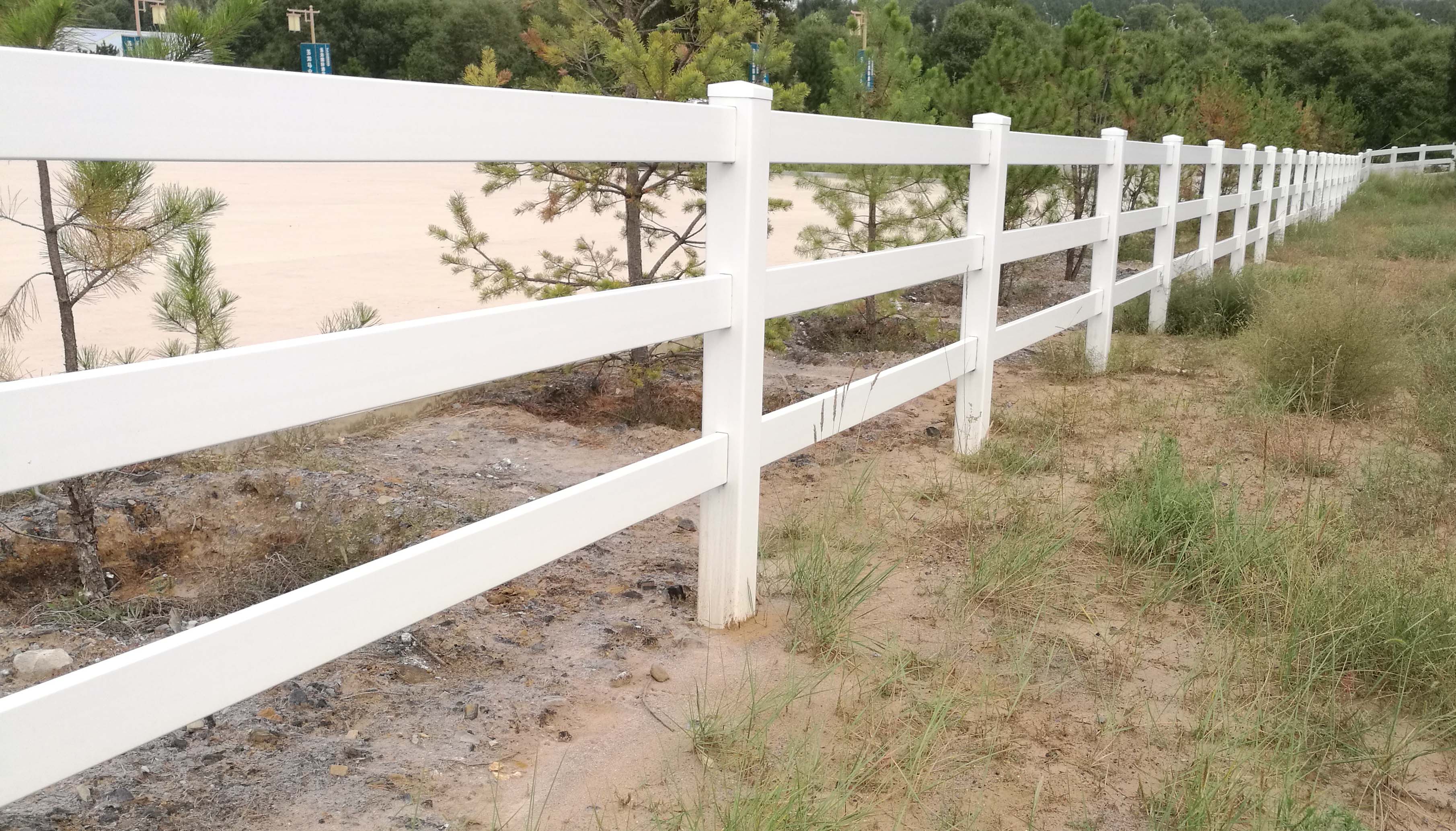 乙烯基围栏重型4轨马pvc农场围栏 - buy horse fence,pvc fence,vinyl