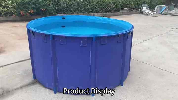 Canvas Aquaculture Round Assembled Plastic Stand Fish Farming Tank Foldable  PVC Outdoor Water Storage Aquaculture Fish Pond Tank