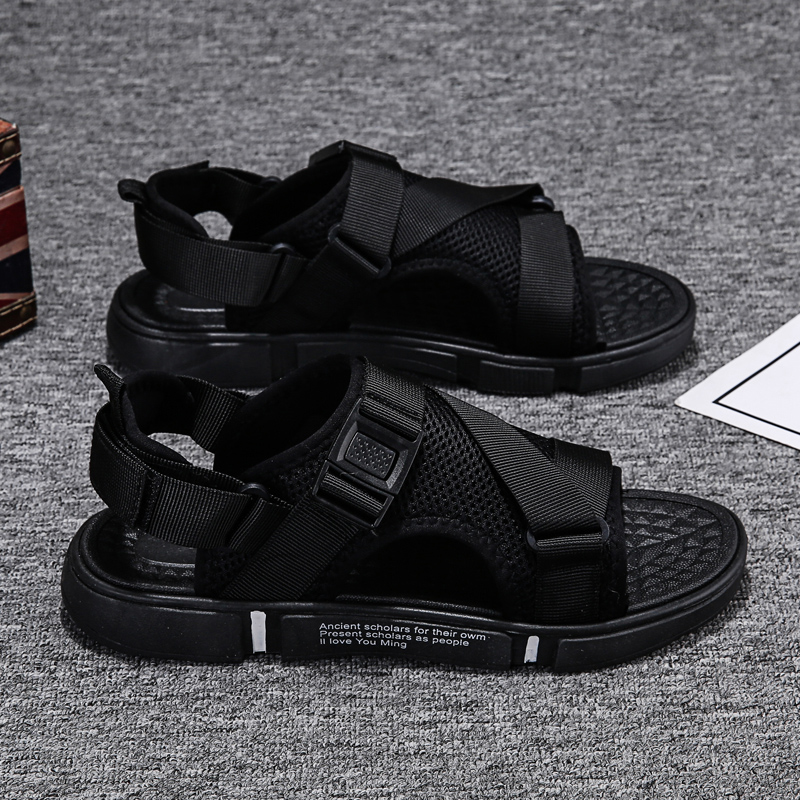 Пользовательские моды слайд сандалии обувь с плоской подошвой, уличные пляжные с пряжкой; Мужская обувь; Сандалии