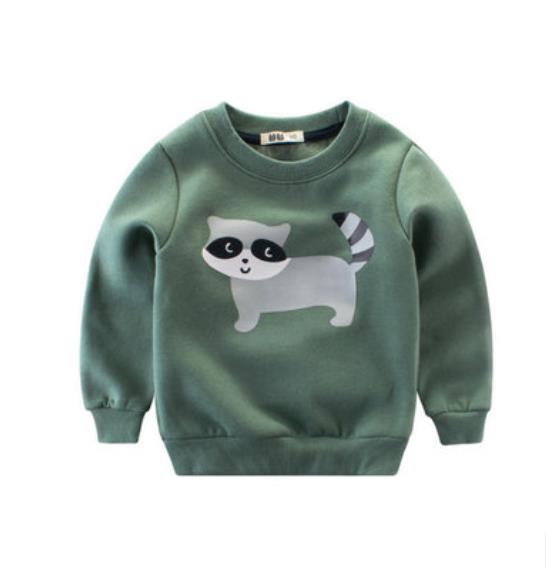 Осень 2020, новинка, оптовая продажа, Лидер продаж, детская одежда Детский флисовый свитер с мультяшным принтом Блузка с длинными рукавами для маленьких девочек