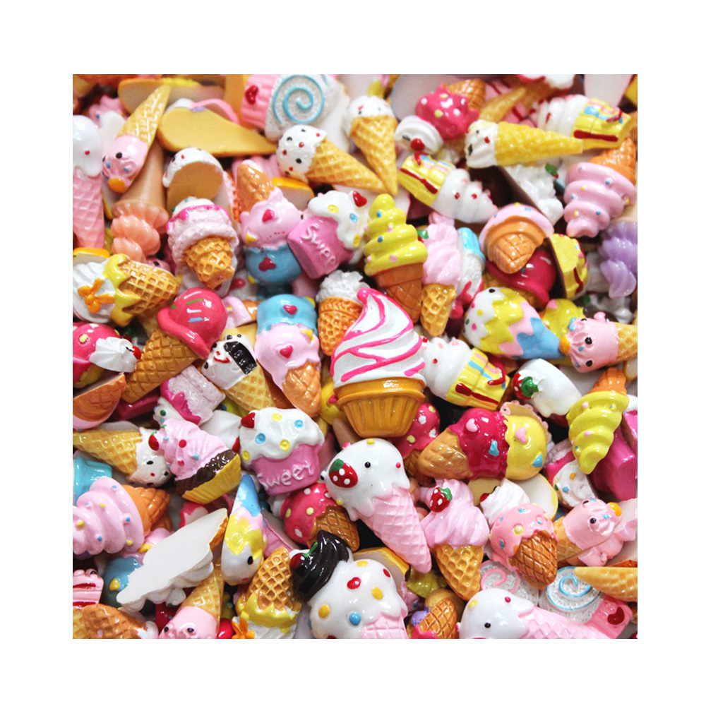 100 шт./пакет смешанный Кабошон из смолы для имитации хлеба, торта, масла для «сделай сам», аксессуары для еды