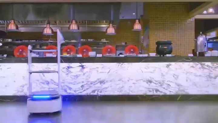 Autonomous Fast Food Delivery Robot for Restaurants| Alibaba.com