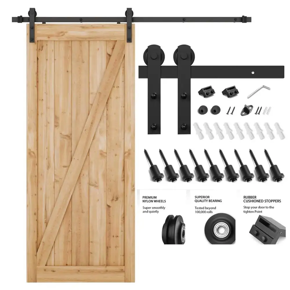 Barn Door Hardware Exterior Heavy Duty Set Cabinet Rolling