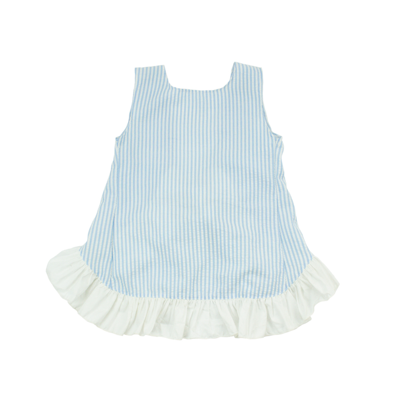 Модная и милая одежда для детей полосатая футболка с рюшами, одежда для малышей, платье без рукавов для девочек Футболка