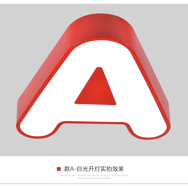 Sweet Simple Cartoon Girls Students Study Room Letter A B C D Led Ceiling Chandelier Lights