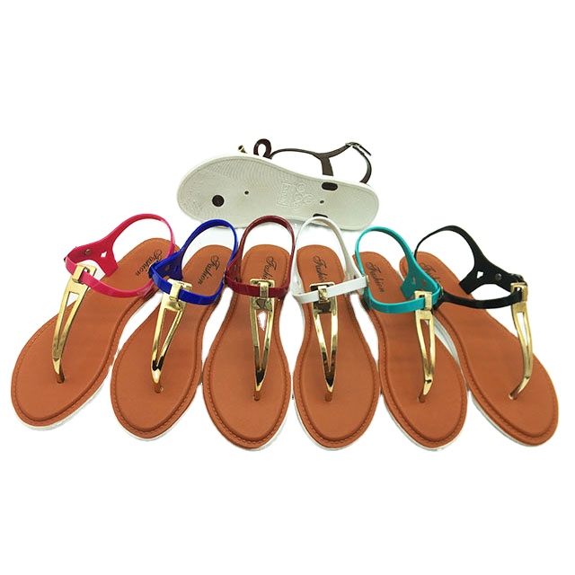 Новый дизайн, популярные шлепанцы, Золотые женские сандалии из ПВХ для дам