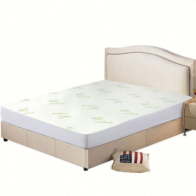 Водонепроницаемый натуральный бамбук жаккард гипоаллергенный коврик для матраса защитный чехол