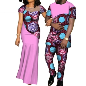 WYQ126 Wholesale Party Wedding Dresses Pursure Cotton African Style Traditional Party Dress Clothing for Women and Men