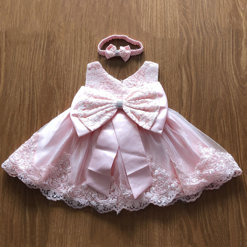 Fashion Girl Cute Bow Princess Dress Sleeveless Birthday Mesh Breathable Princess Dress