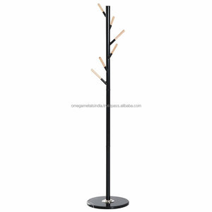 Abrigo tradicional de Pie Stand Metal Sombrero Paraguas Rack Base de Mármol Negro Abrigo tradicional de Pie Stand Metal Sombrero Paraguas Rack Base de Mármol Negro