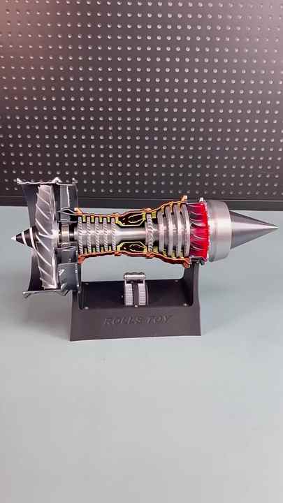Modèle Moteur Turbofan A380 Imprimé 3D 1:20 - Réplique Détailée Trent 900 Pour Collection Aviation