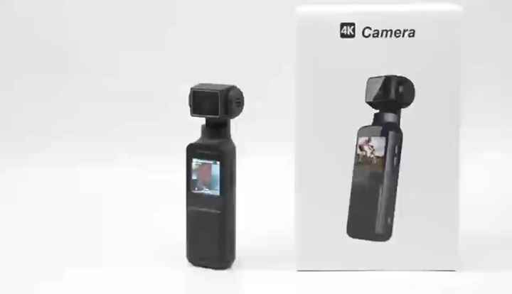 Banapoy Caméra D'Action 4K Portable - Mini Caméscope WiFi, Rotation 270°, Étanche 30m, Stabilisation