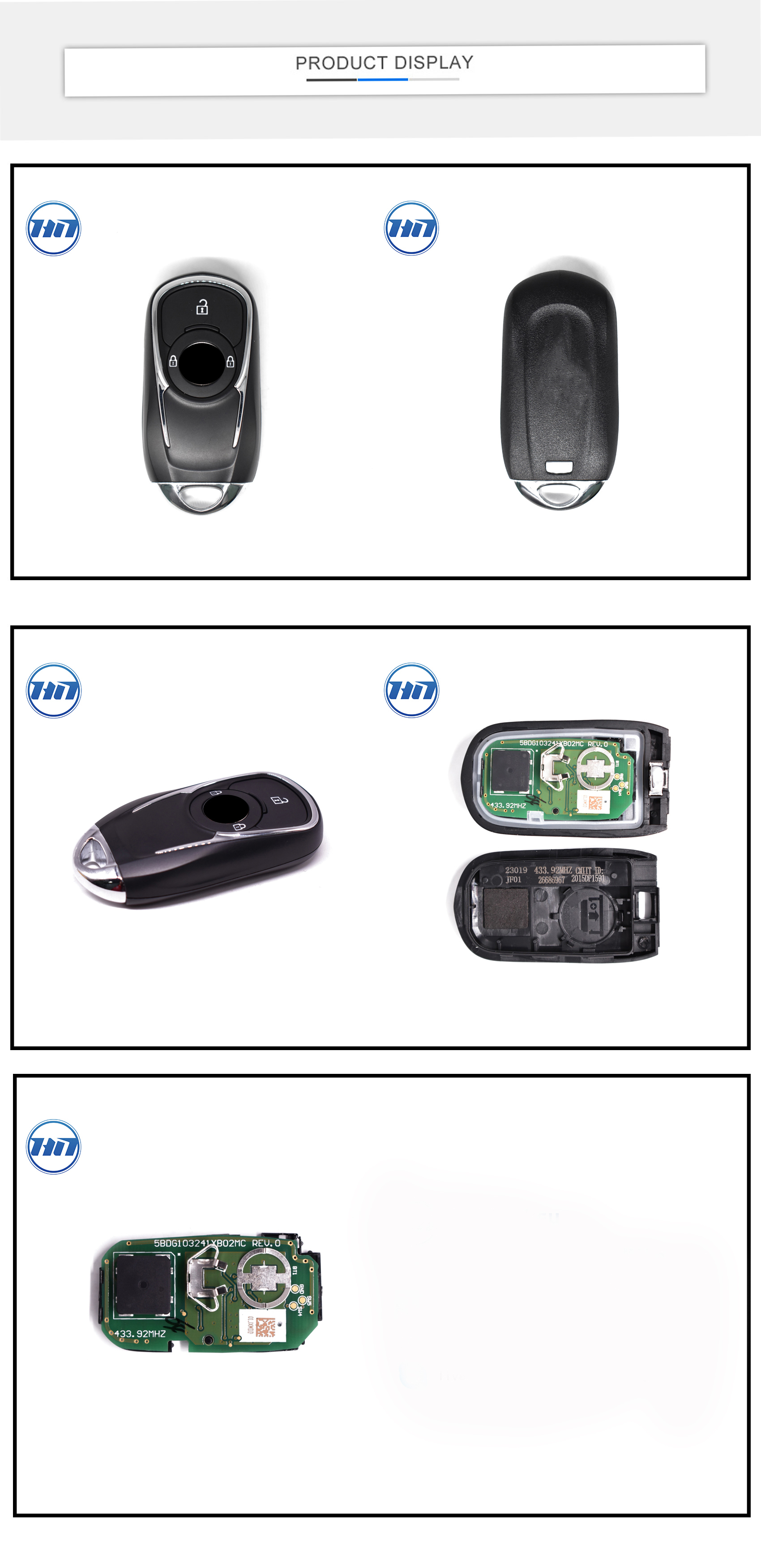 Genuine GL6 Car Key 2 Buttons 433.92MHz 4A Chip Remote Key Fob for BUICK 26686967