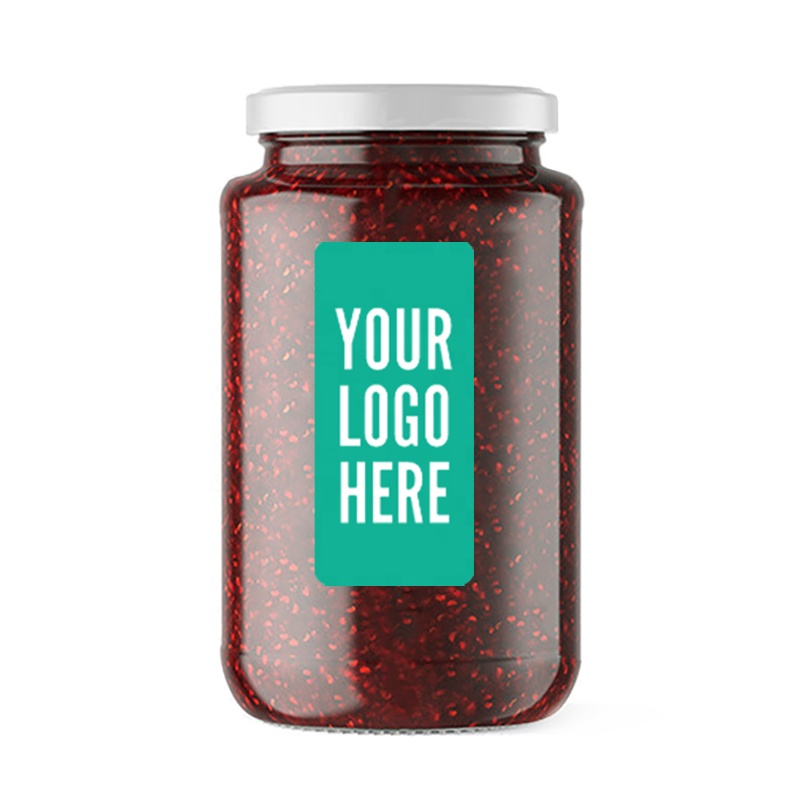 wholesale 500ml Round Clear glass sauce jar honey jar jam jar