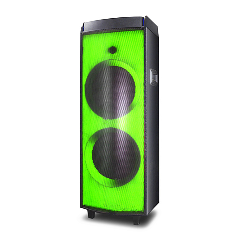 12 "дюймовый Макс 1000 Вт большой мощности открытый караоке деревянная тележка динамик сабвуфер Портативный синий зуб динамик с беспроводной микрофон