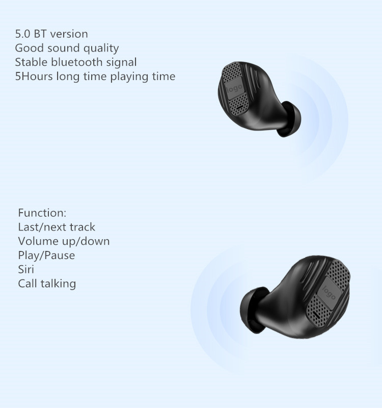 Volume Control True Wireless ANC Earbuds Bluetooth 5.0 CE ROHS Certificate