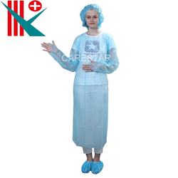 Disposable CPE Apron with Long Sleeves, Thumb Loop
