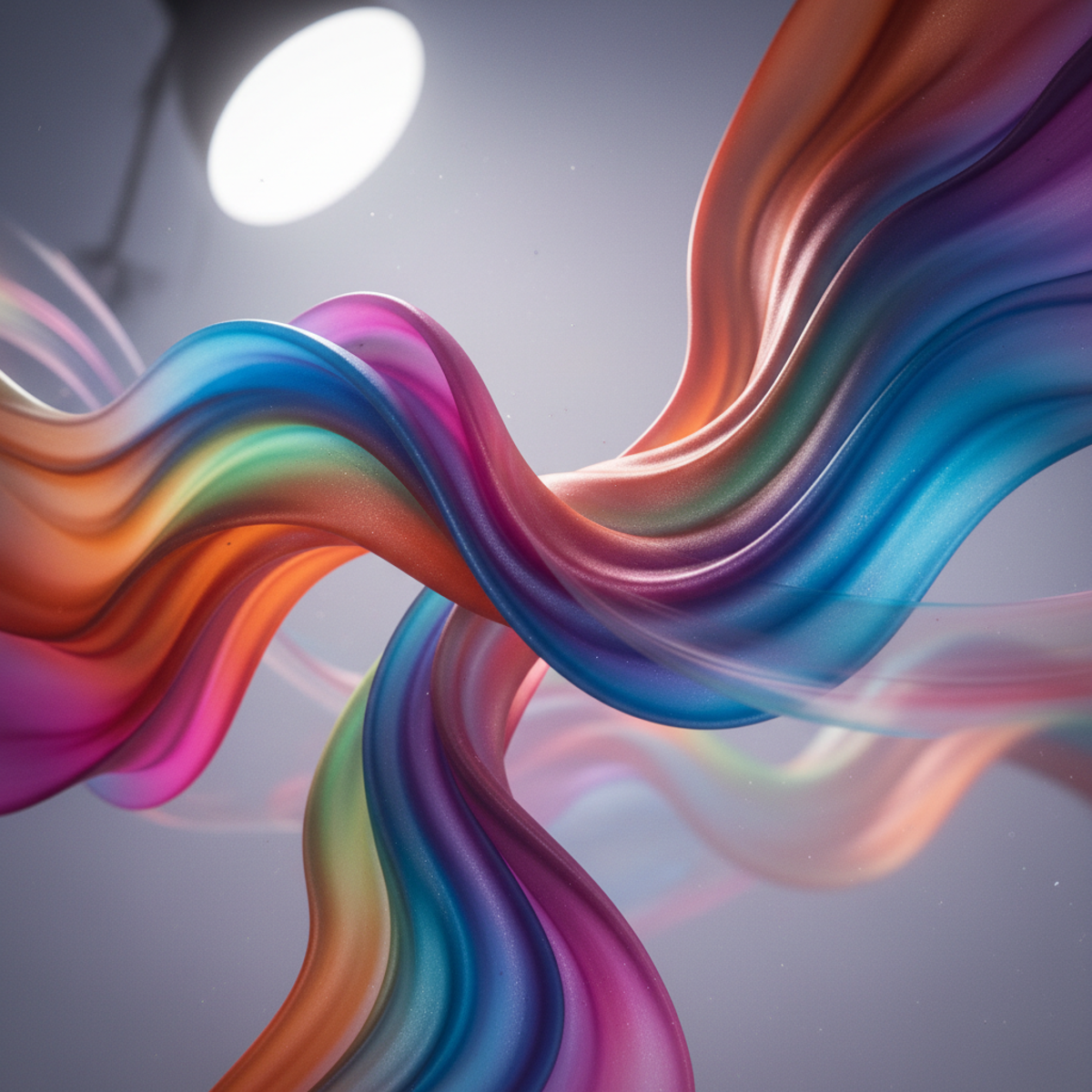 Abstract art with luminous aura gradients and smooth color bleeds.