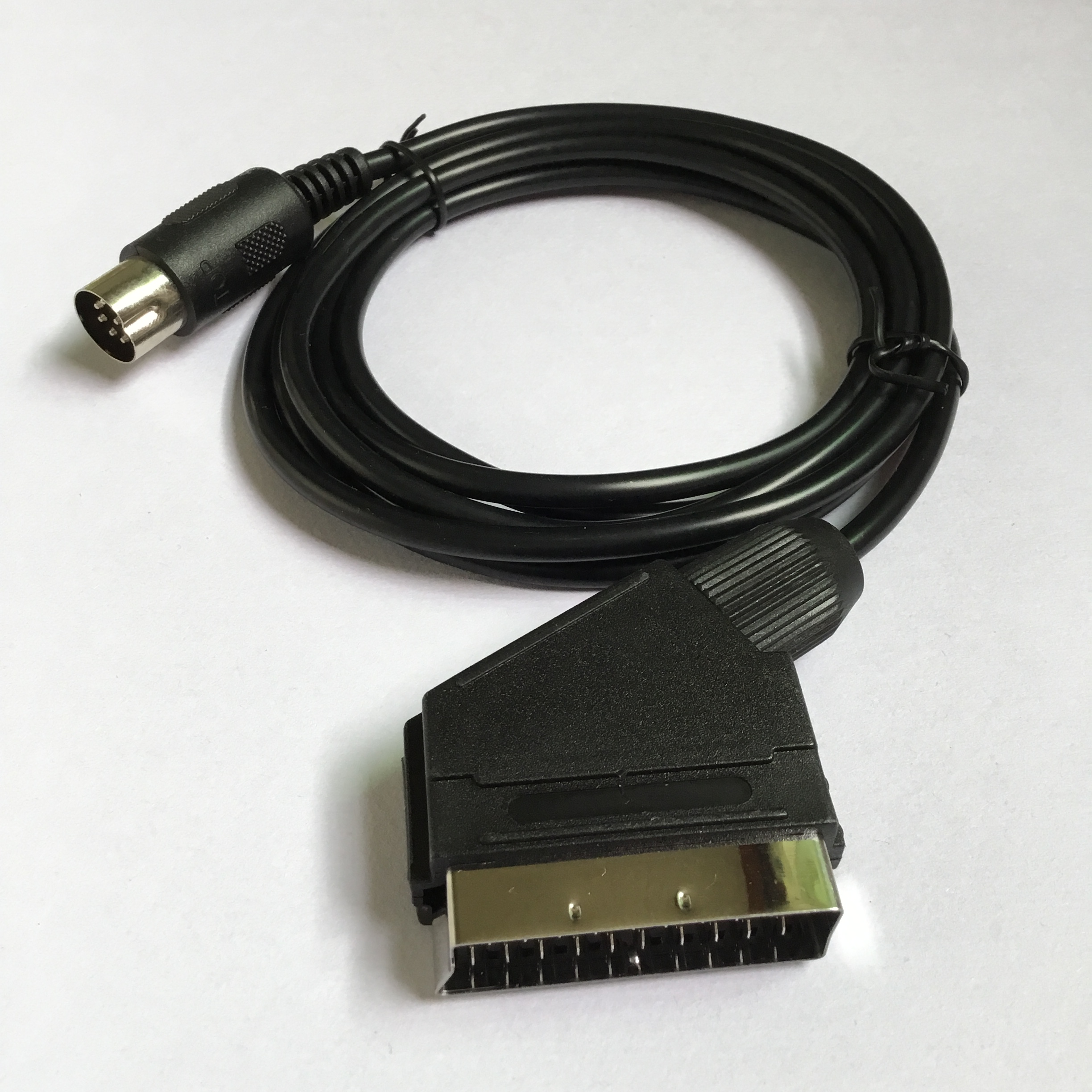 Cabo RGB Scart TV Chumbo Fio para Megadrive Sega Master 8P Eur versão