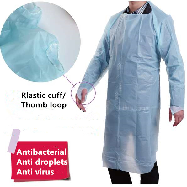 Одноразовые медицинские устойчивые к жидкости пластиковые платья cpe