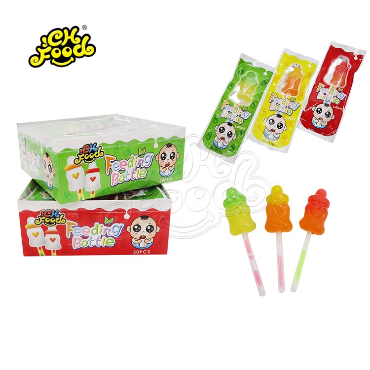 Tongue Shape Hard Candy Lollipop With Mini Ball Candy