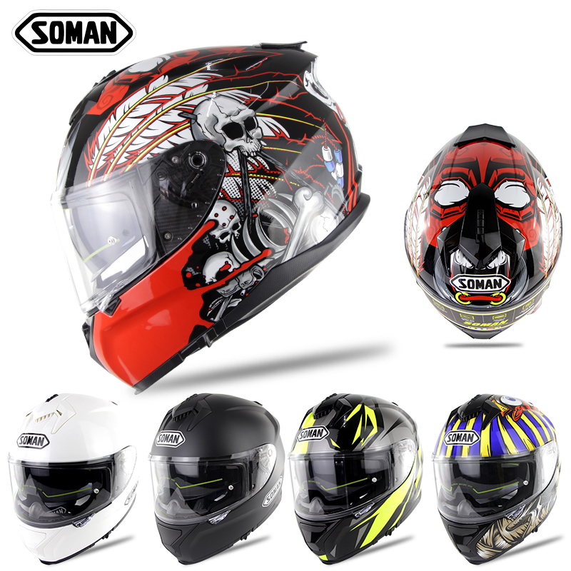 Soman Motorcycle Helmet Full Face Washable Capacete Full Soman Motorcycle Helmet Full Face Washable Capacete Full
