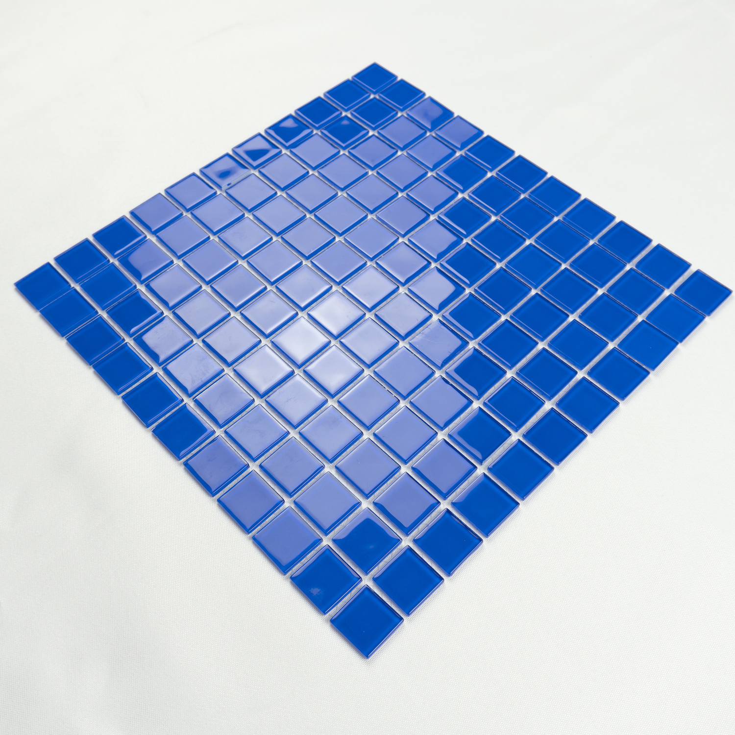 Wholesale Factory Price Blue Glossy Surface Pool Mosaic Foshan Glass Tile For Swimming Pool Projects