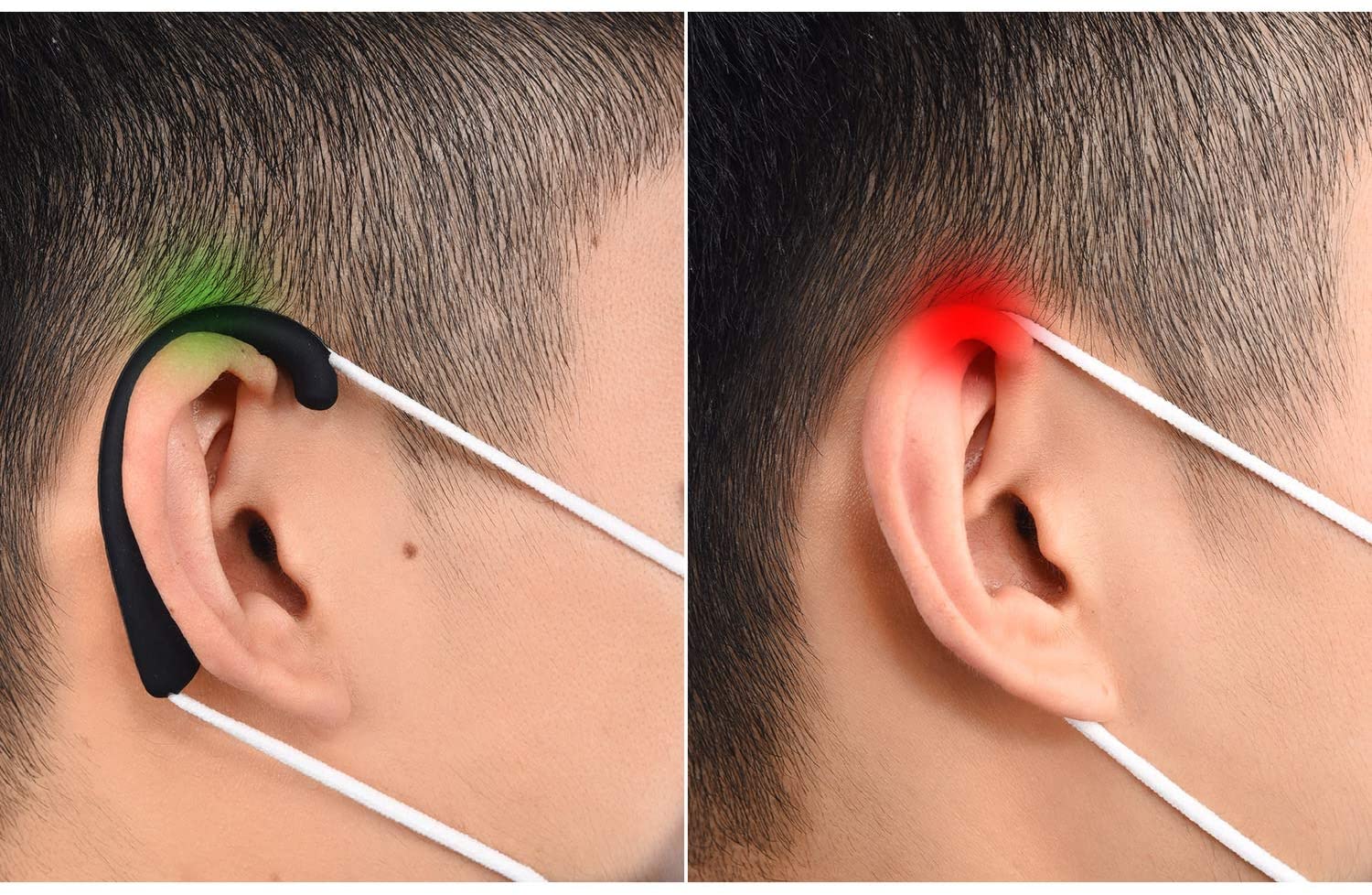 护耳器面罩钩可重复使用的硅胶耳环,用于面罩舒适耳环罩护耳器