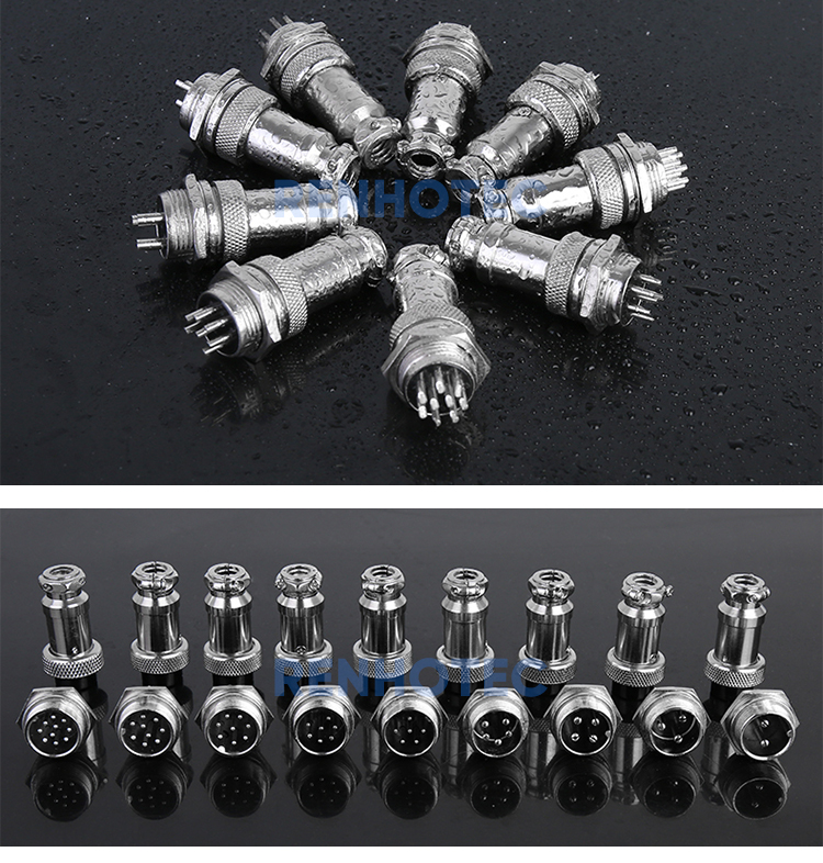 GX16 Aviation Stecker Buchse - 2-8 Pin Flugzeugstecker Set