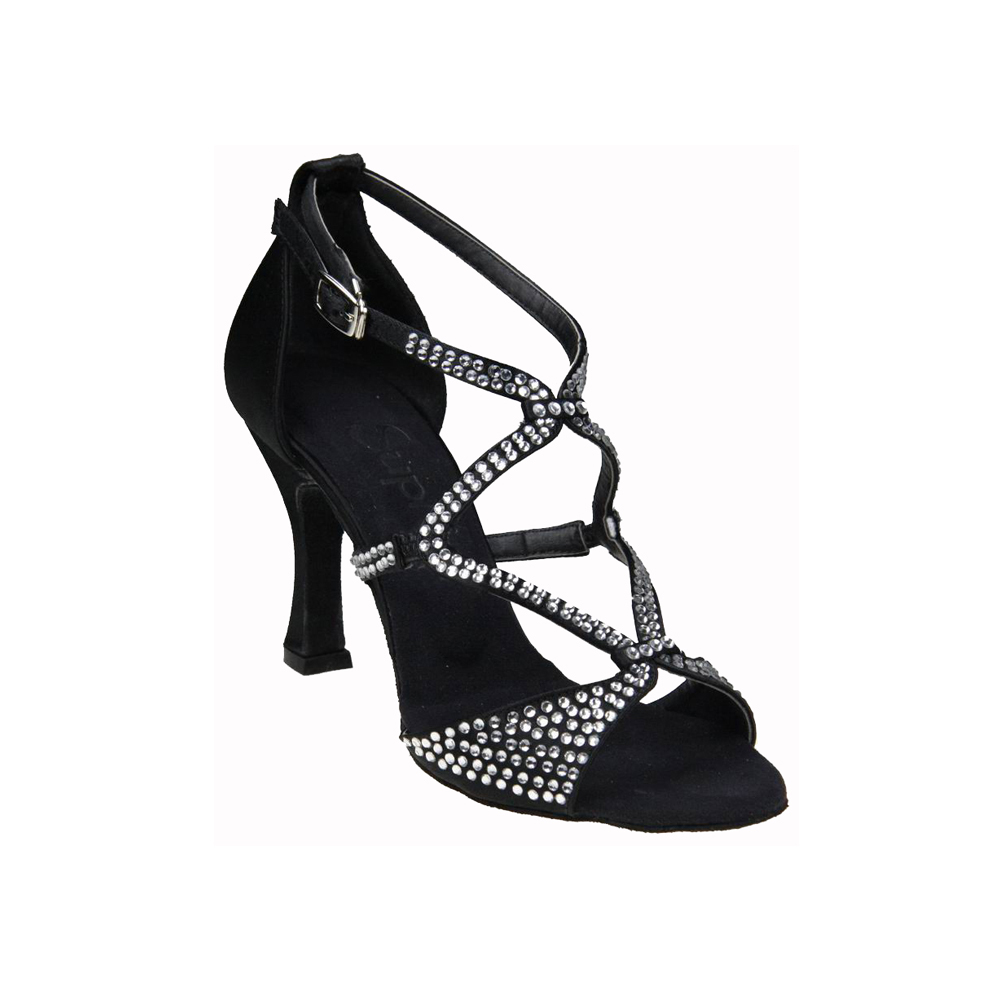 Суфини модная танцевальная обувь для латинских танцев; Бачаты с украшением в виде кристаллов суфини женские туфли для бальных/латиноамериканских танцев