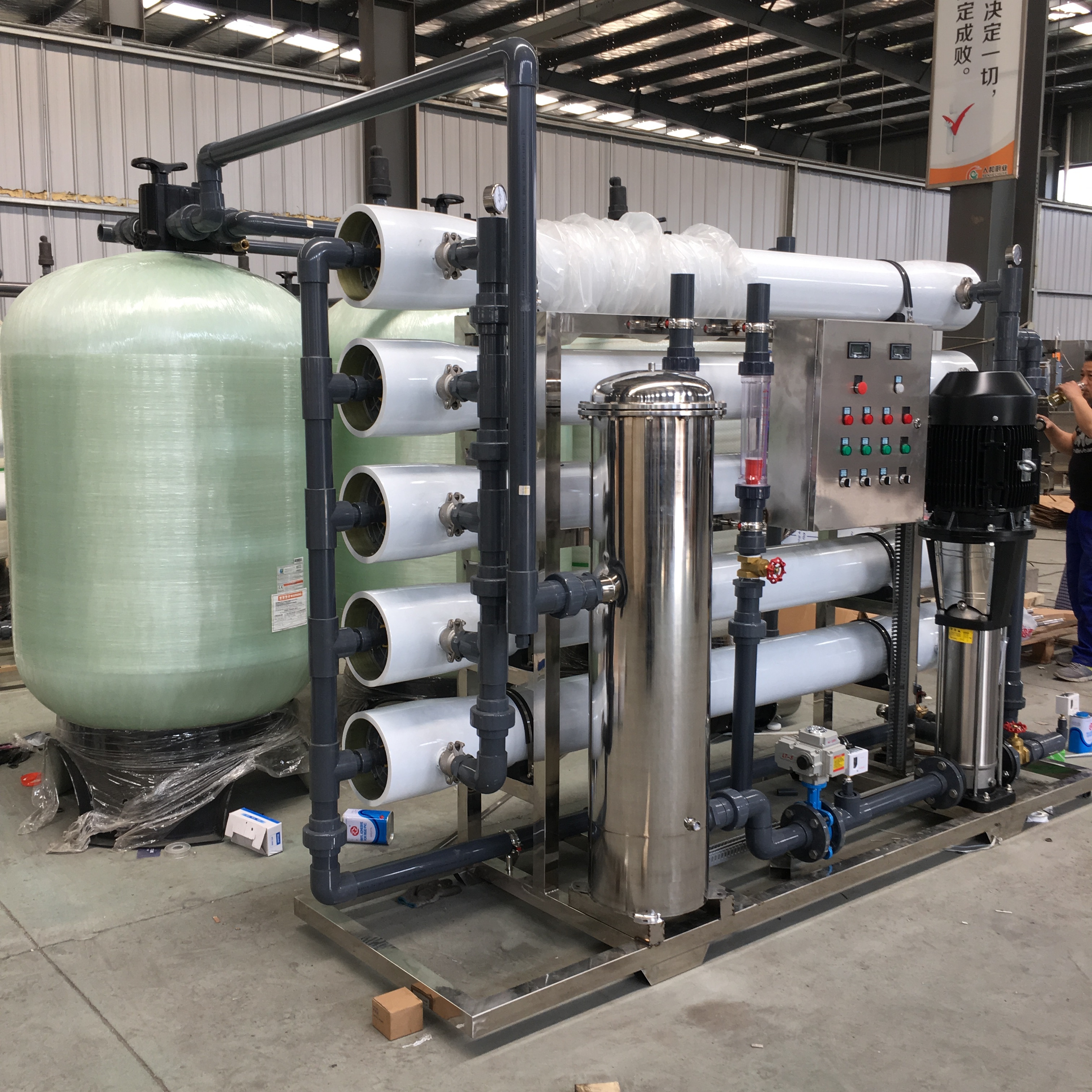 Полный набор автоматический RO 8000L/H питьевой опреснения очистки воды