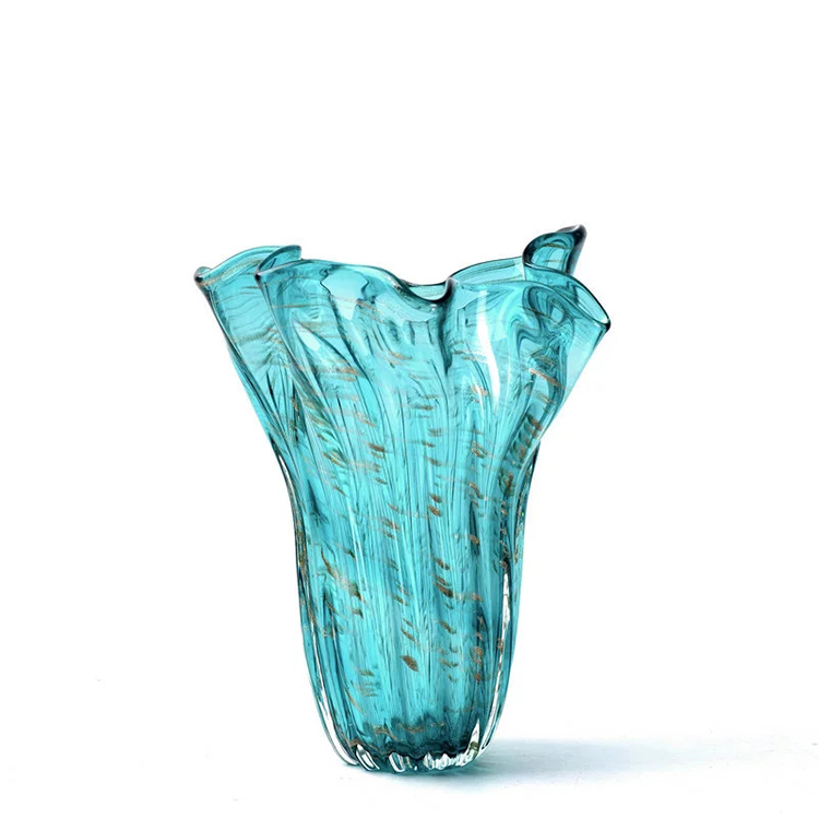 European style large transparent color hydroponic plant  living room decoration crafts modern glass vase