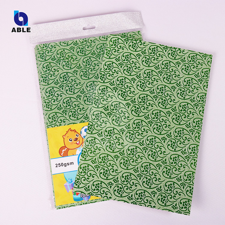 Colorful Multiple Pattern A4 Glitter Cardstock Paper for DIY Handcraft