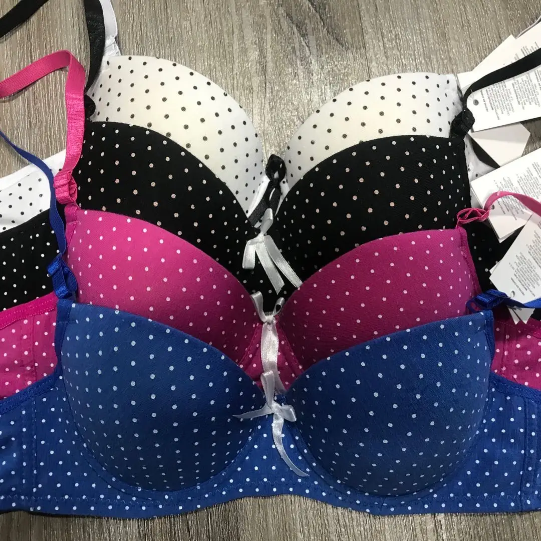 Лидер продаж бюстгальтер для девочек из полиэстера и хлопка с принтом