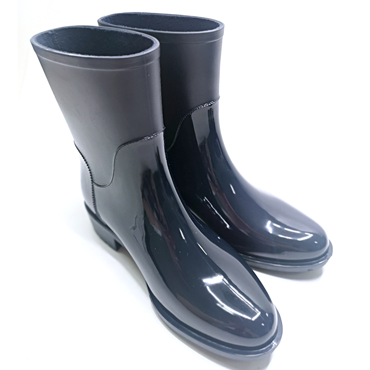 Женские модные сапоги до середины икры, женские водонепроницаемые сапоги, сапоги из ПВХ