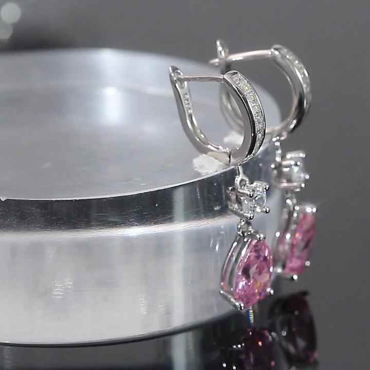 Orecchini A Triangolo In Argento Sterling Con Zirconia Cubica – Eleganti Borchie Donna