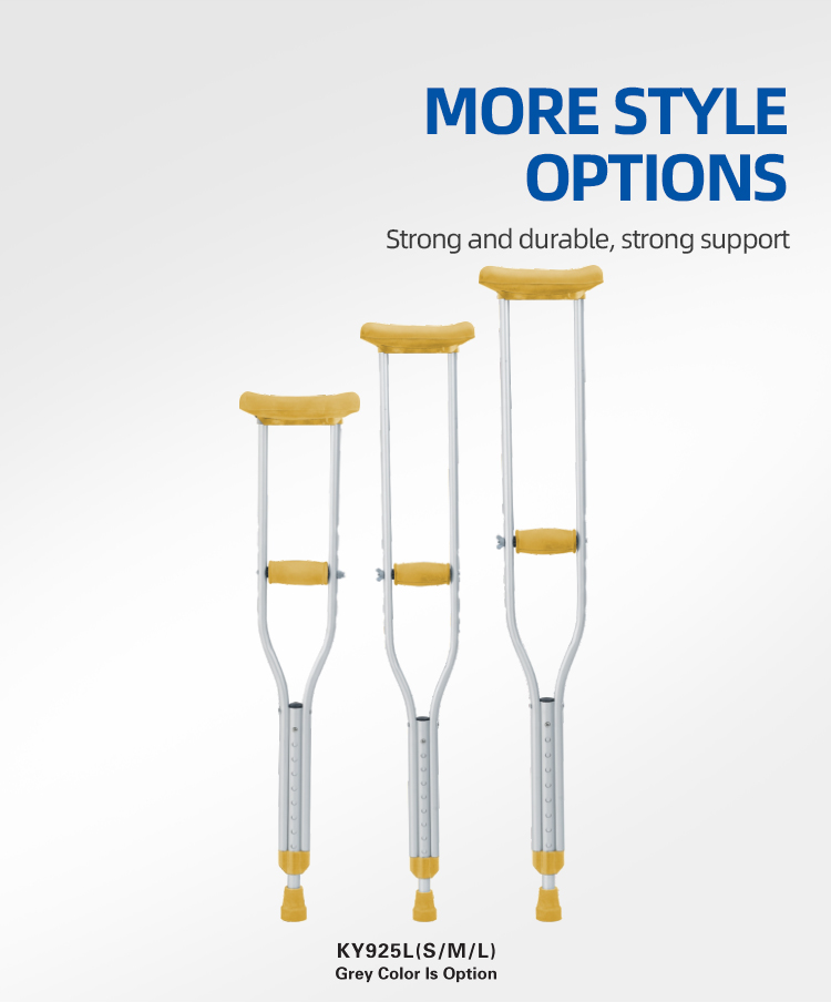 kaiyang KY925L(L) cheap hospital crutches price Adjustable aluminum crutch best quality crutch for disabled people