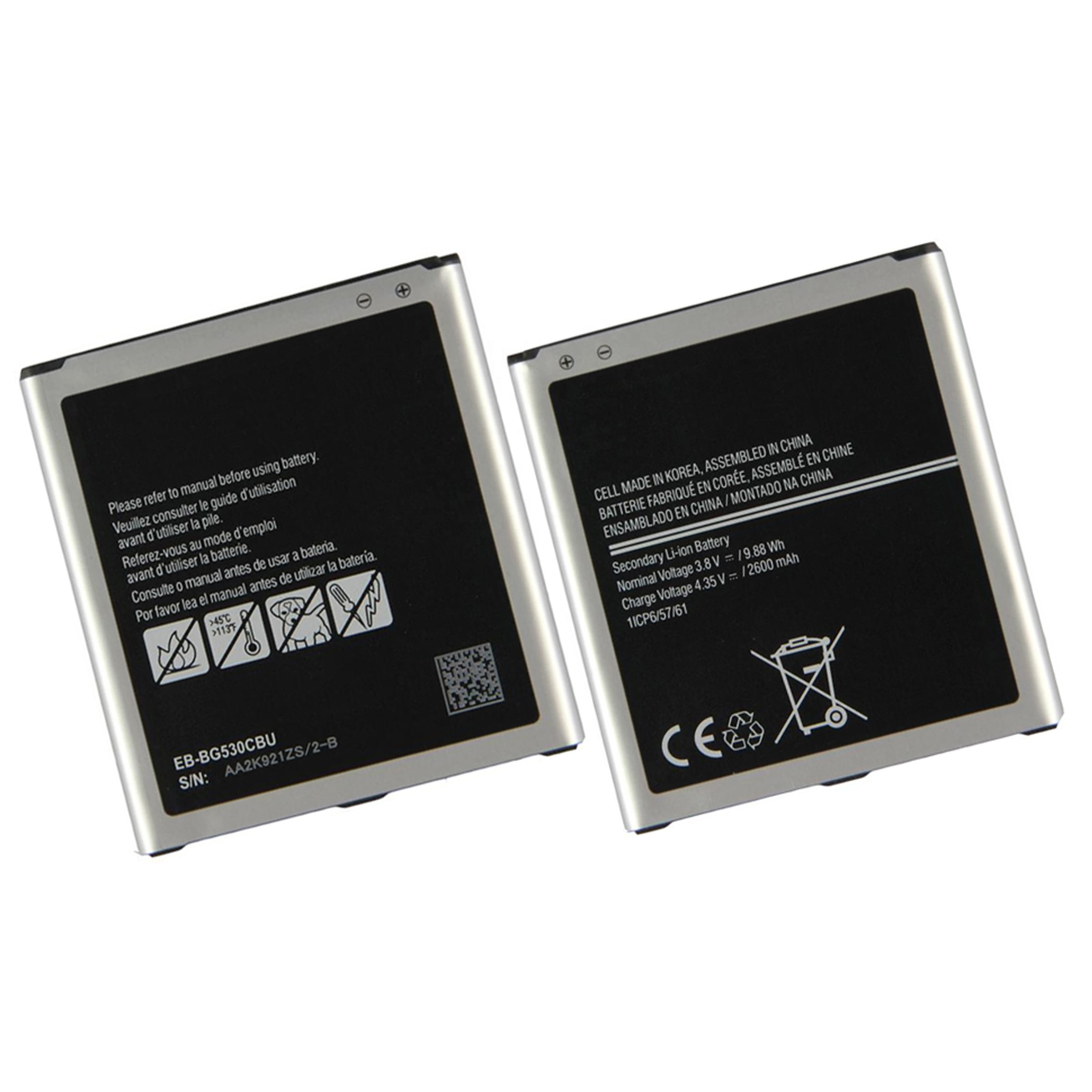 Оригинальная EB-BG530BBE BG530BBC EB-BG530CBU батарея 2600 мА/ч, чехол для мобильного телефона для Samsung Galaxy Grand Prime J3 2016 G5308W G530 G531F G530H G530F